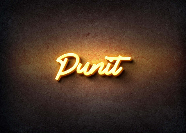 Free photo of Glow Name Profile Picture for Punit