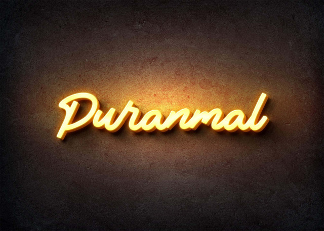 Free photo of Glow Name Profile Picture for Puranmal