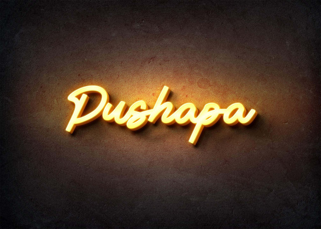 Free photo of Glow Name Profile Picture for Pushapa