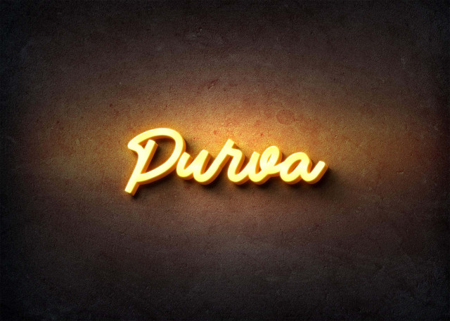 Free photo of Glow Name Profile Picture for Purva