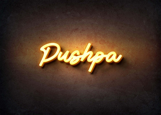 Free photo of Glow Name Profile Picture for Pushpa