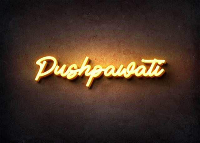 Free photo of Glow Name Profile Picture for Pushpawati