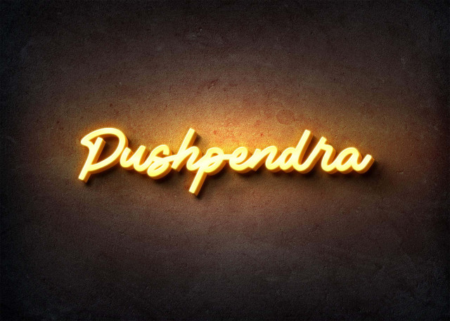 Free photo of Glow Name Profile Picture for Pushpendra