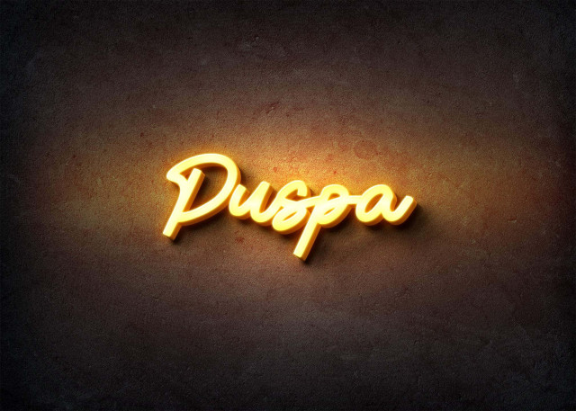 Free photo of Glow Name Profile Picture for Puspa