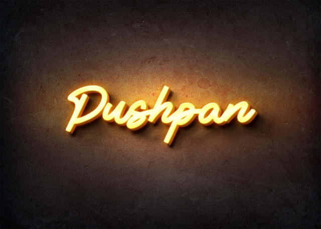 Free photo of Glow Name Profile Picture for Pushpan
