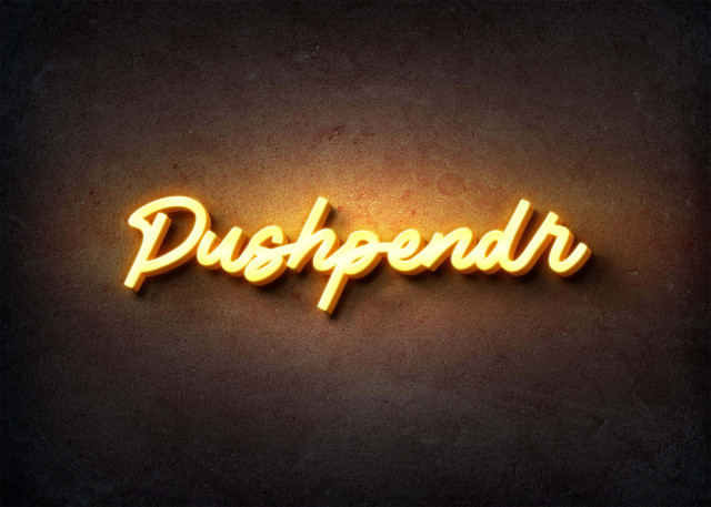 Free photo of Glow Name Profile Picture for Pushpendr