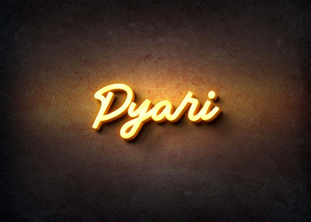 Free photo of Glow Name Profile Picture for Pyari