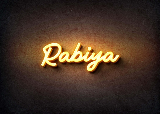 Free photo of Glow Name Profile Picture for Rabiya