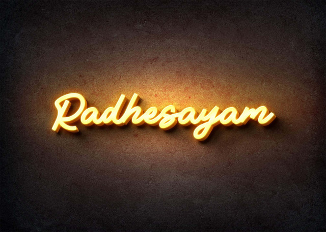 Free photo of Glow Name Profile Picture for Radhesayam