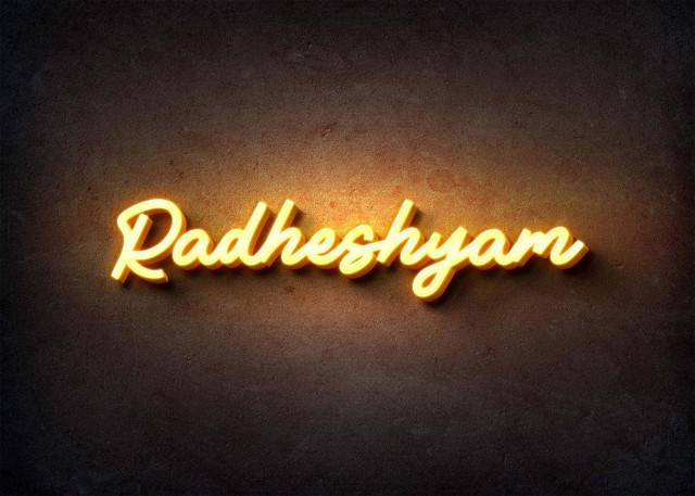 Free photo of Glow Name Profile Picture for Radheshyam