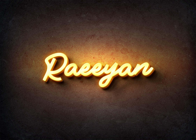 Free photo of Glow Name Profile Picture for Raeeyan