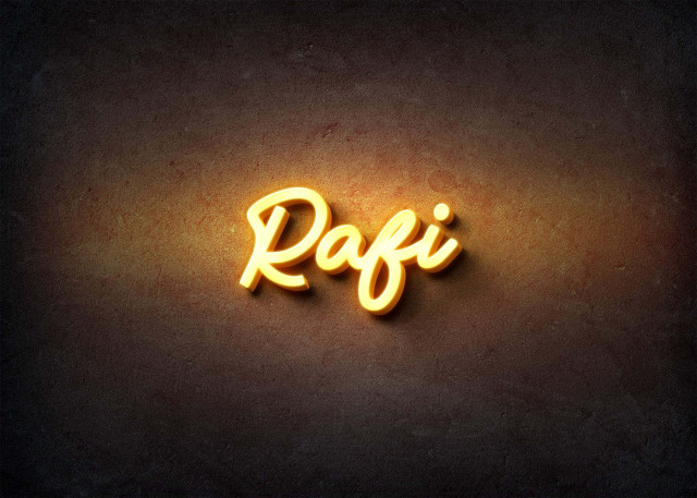 Free photo of Glow Name Profile Picture for Rafi