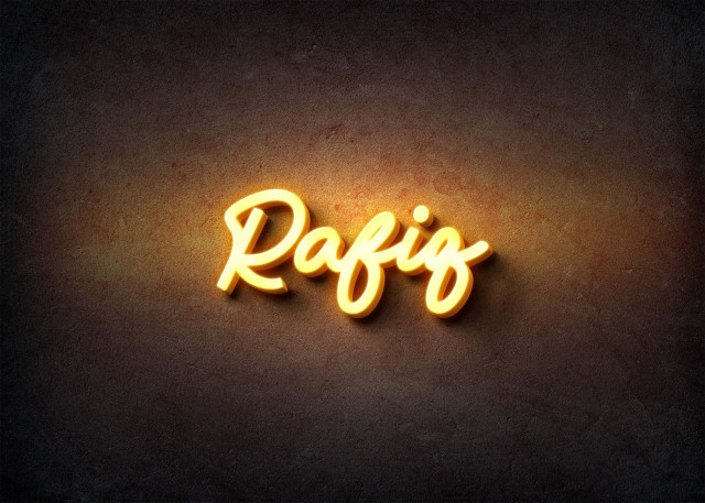 Free photo of Glow Name Profile Picture for Rafiq