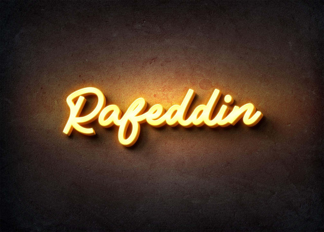 Free photo of Glow Name Profile Picture for Rafeddin