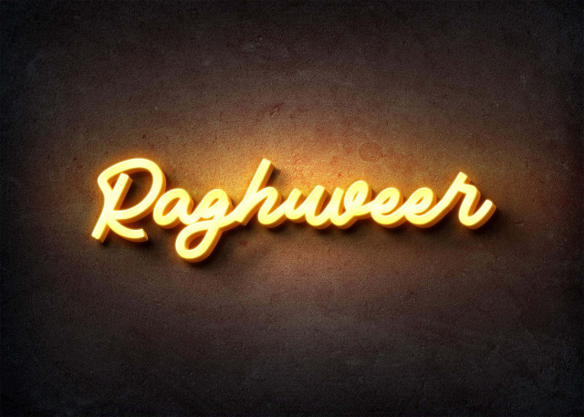 Free photo of Glow Name Profile Picture for Raghuveer