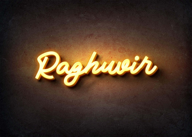 Free photo of Glow Name Profile Picture for Raghuvir