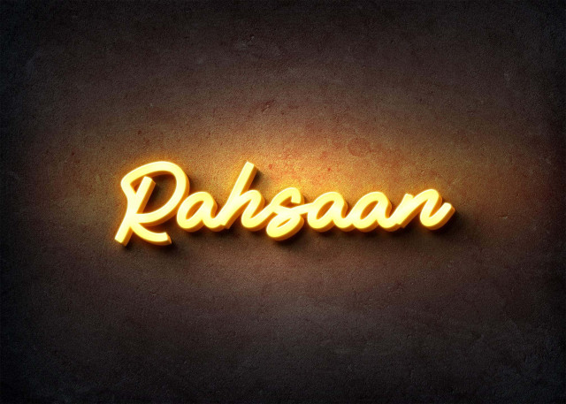 Free photo of Glow Name Profile Picture for Rahsaan