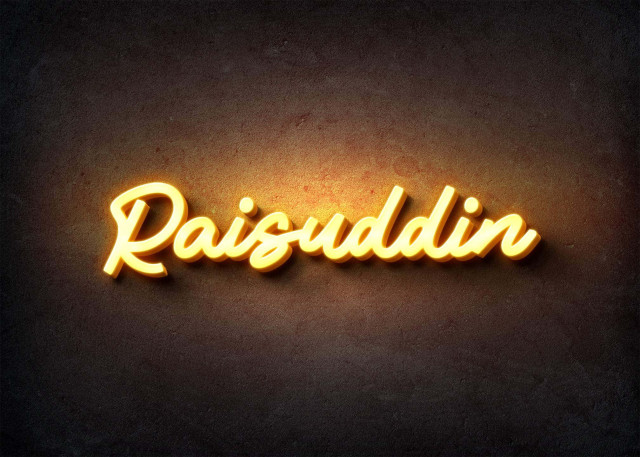 Free photo of Glow Name Profile Picture for Raisuddin