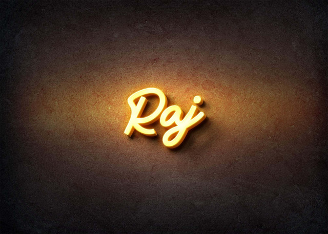 Free photo of Glow Name Profile Picture for Raj