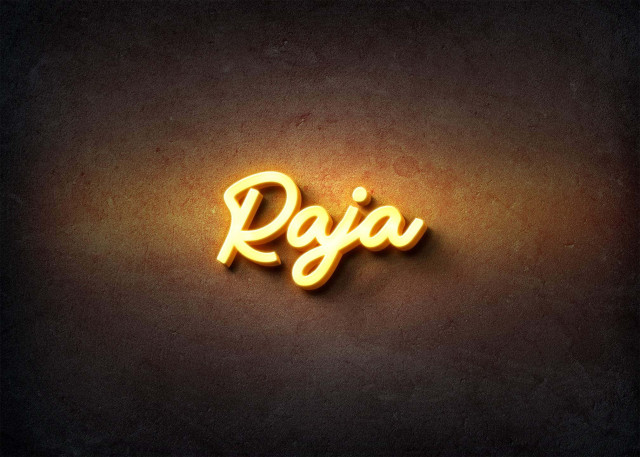 Free photo of Glow Name Profile Picture for Raja