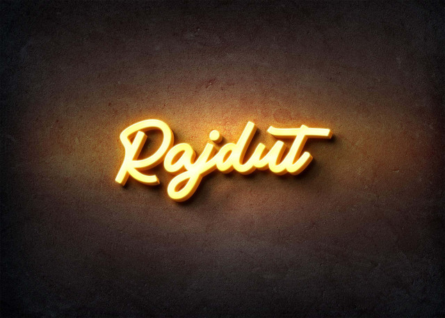 Free photo of Glow Name Profile Picture for Rajdut