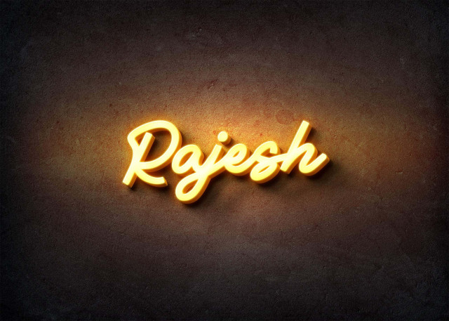 Free photo of Glow Name Profile Picture for Rajesh