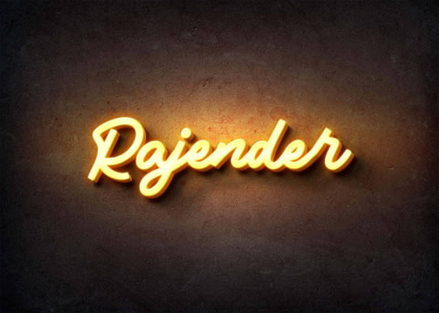 Free photo of Glow Name Profile Picture for Rajender