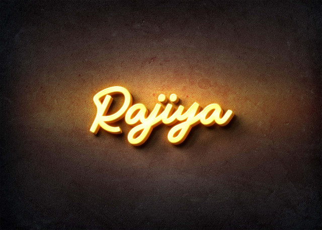 Free photo of Glow Name Profile Picture for Rajiya
