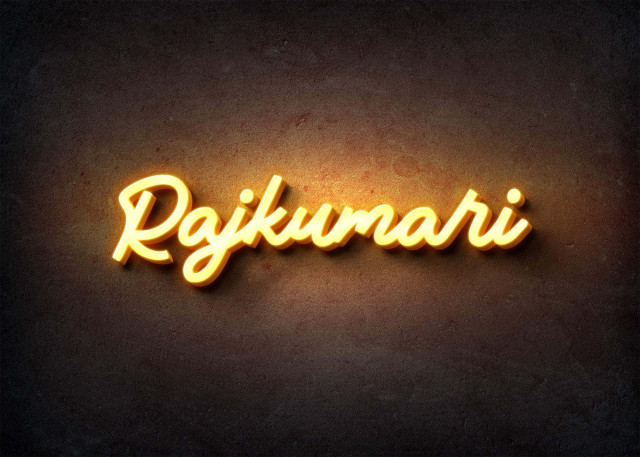 Free photo of Glow Name Profile Picture for Rajkumari