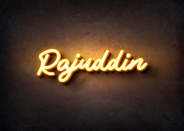 Free photo of Glow Name Profile Picture for Rajuddin