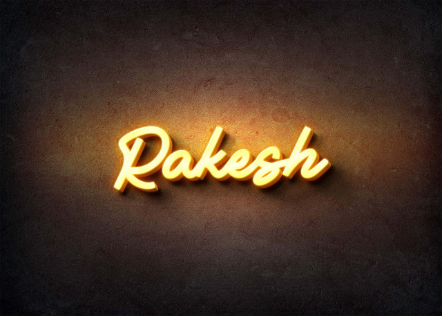 Free photo of Glow Name Profile Picture for Rakesh