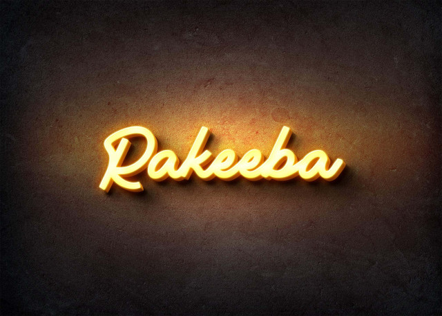 Free photo of Glow Name Profile Picture for Rakeeba