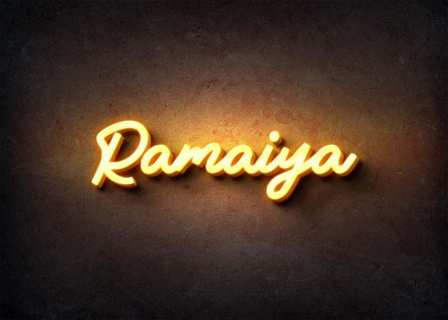 Free photo of Glow Name Profile Picture for Ramaiya