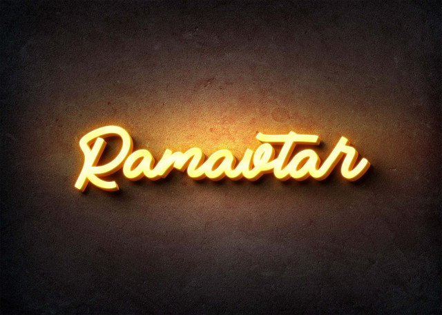 Free photo of Glow Name Profile Picture for Ramavtar