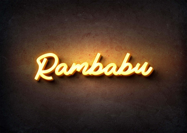 Free photo of Glow Name Profile Picture for Rambabu
