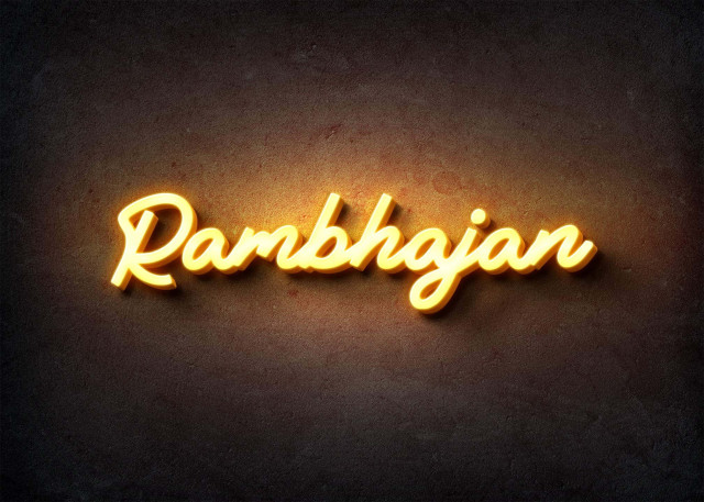 Free photo of Glow Name Profile Picture for Rambhajan