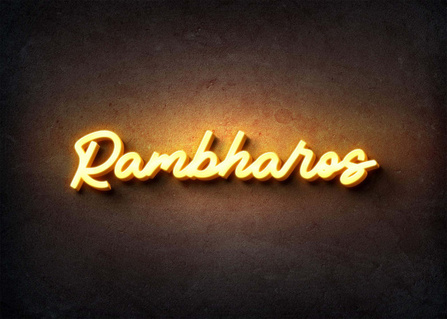 Free photo of Glow Name Profile Picture for Rambharos