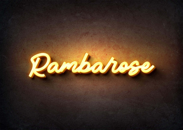 Free photo of Glow Name Profile Picture for Rambarose