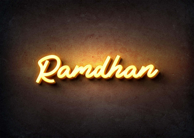 Free photo of Glow Name Profile Picture for Ramdhan