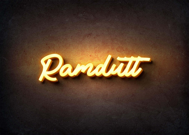 Free photo of Glow Name Profile Picture for Ramdutt