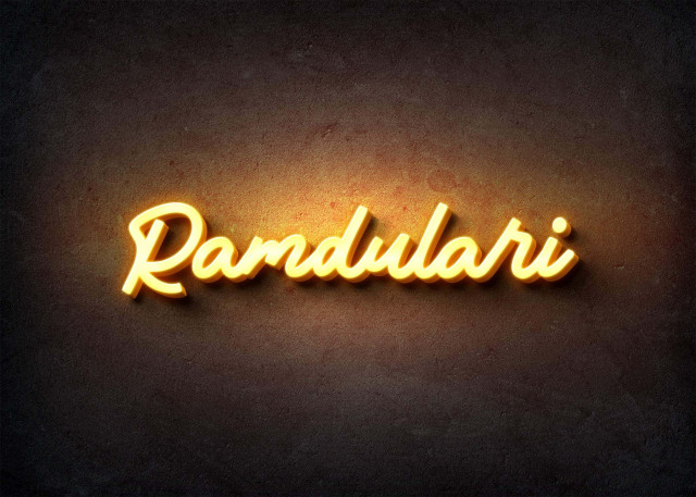 Free photo of Glow Name Profile Picture for Ramdulari