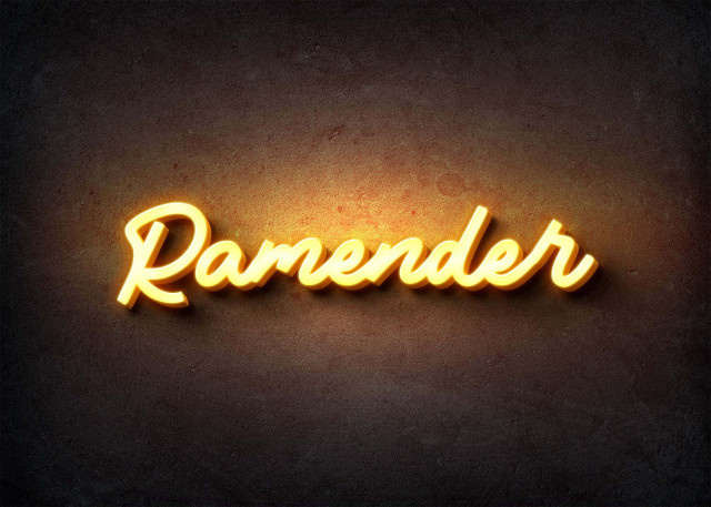 Free photo of Glow Name Profile Picture for Ramender