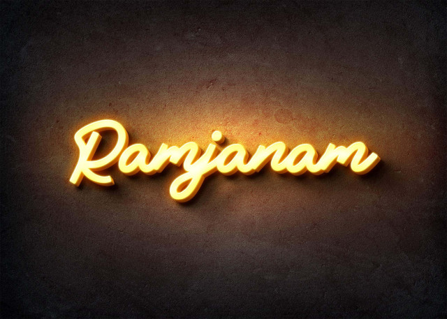 Free photo of Glow Name Profile Picture for Ramjanam
