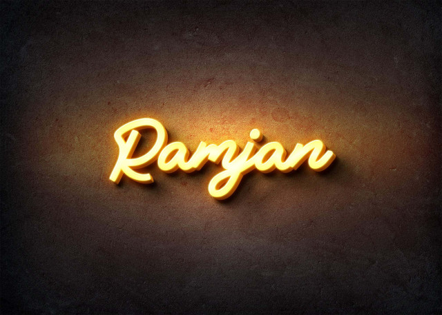 Free photo of Glow Name Profile Picture for Ramjan