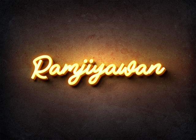 Free photo of Glow Name Profile Picture for Ramjiyawan