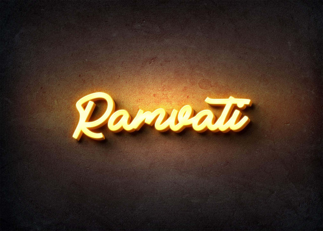 Free photo of Glow Name Profile Picture for Ramvati