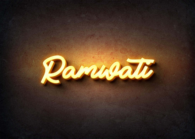 Free photo of Glow Name Profile Picture for Ramwati