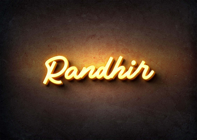 Free photo of Glow Name Profile Picture for Randhir