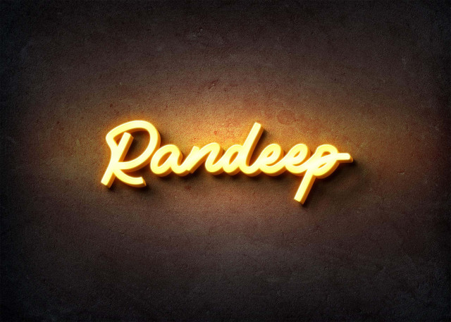 Free photo of Glow Name Profile Picture for Randeep