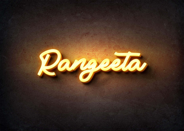 Free photo of Glow Name Profile Picture for Rangeeta